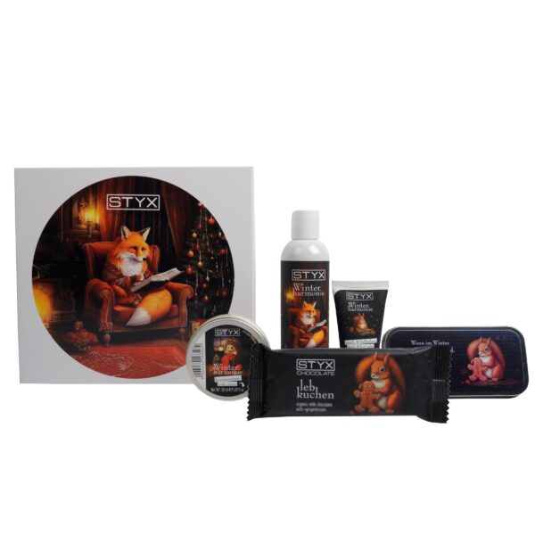 Winter Harmony - Balsam, Krem, Żel pod Prysznic, Organiczna Czekolada w Etui - Zestaw Prezentowy Duży